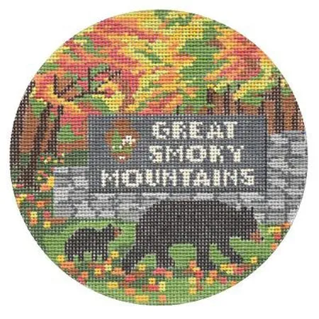 Great Smoky Mountains Travel Needlepoint Canvas