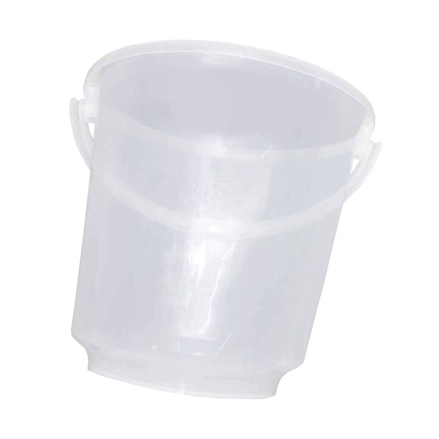 Heart Home 2 Pieces Unbreakable Virgin Plastic Strong Transparent Bathroom Bucket 16 LTR (White)- HEART7106