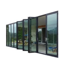 Hinge glass door high quality interior bifold doors half glass door
