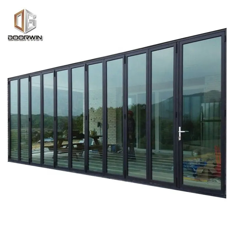 Hinge glass door high quality interior bifold doors half glass door