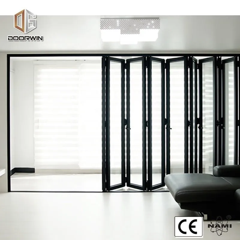 Hinge glass door high quality interior bifold doors half glass door