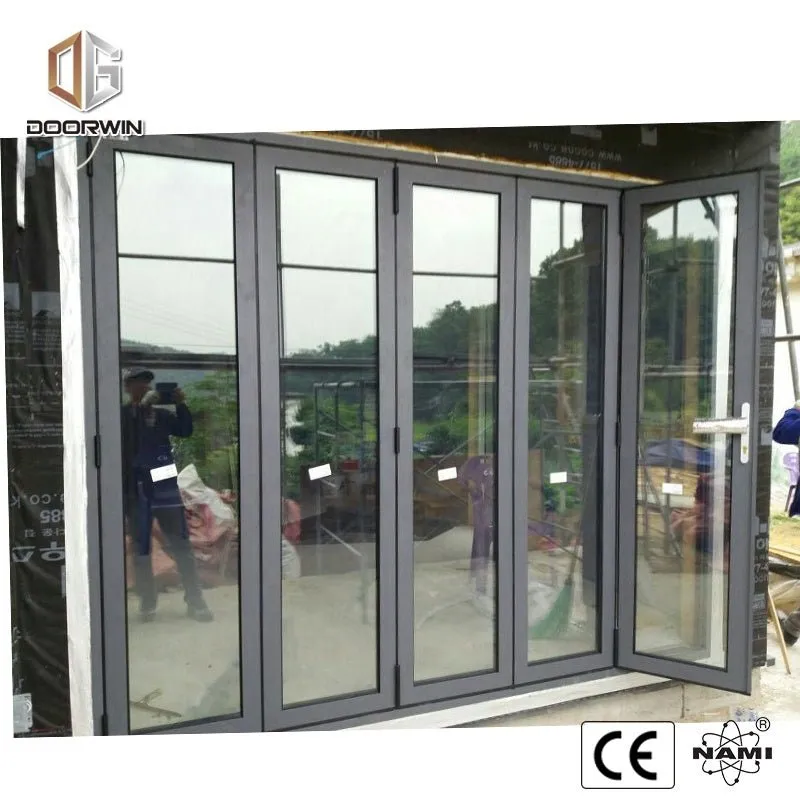 Hinge glass door high quality interior bifold doors half glass door