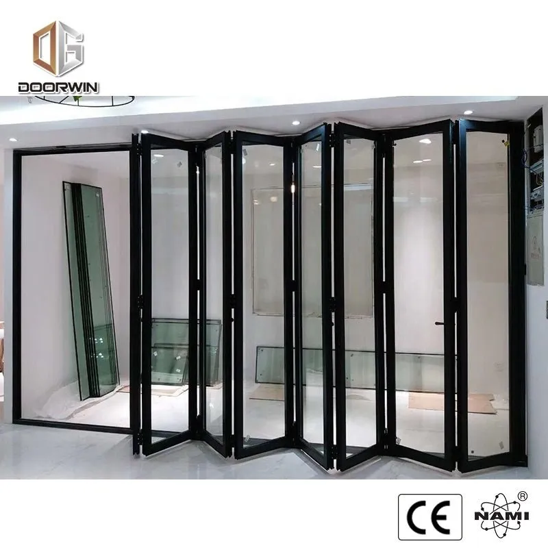 Hinge glass door high quality interior bifold doors half glass door