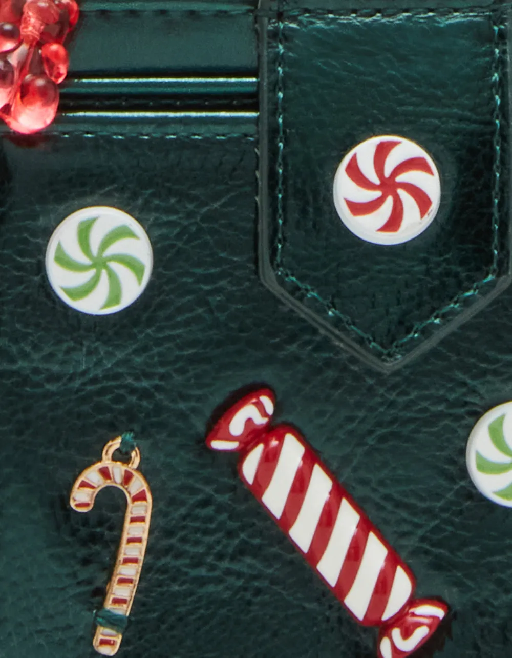 HOLIDAY CANDY BIFOLD WALLET GREEN