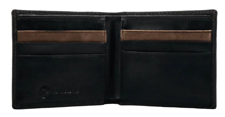 Hooey Classic Men's Smooth Black Bifold Wallet HBF001-BK