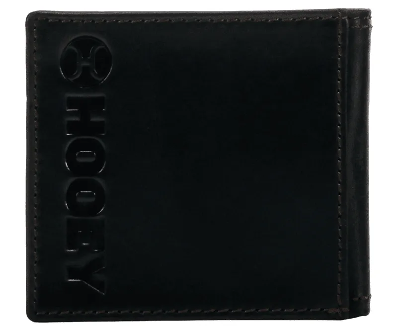 Hooey Classic Men's Smooth Black Bifold Wallet HBF001-BK