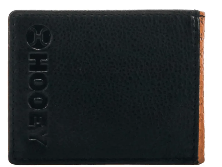 Hooey Men's Hands Up Basket Weave Front Pocket Bifold Wallet HFBF002-TNBR