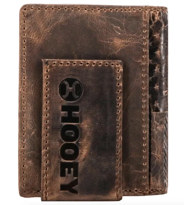 Hooey Men's Liberty Roper Bi-Fold Wallet with Money Clip HFW003-BRBK