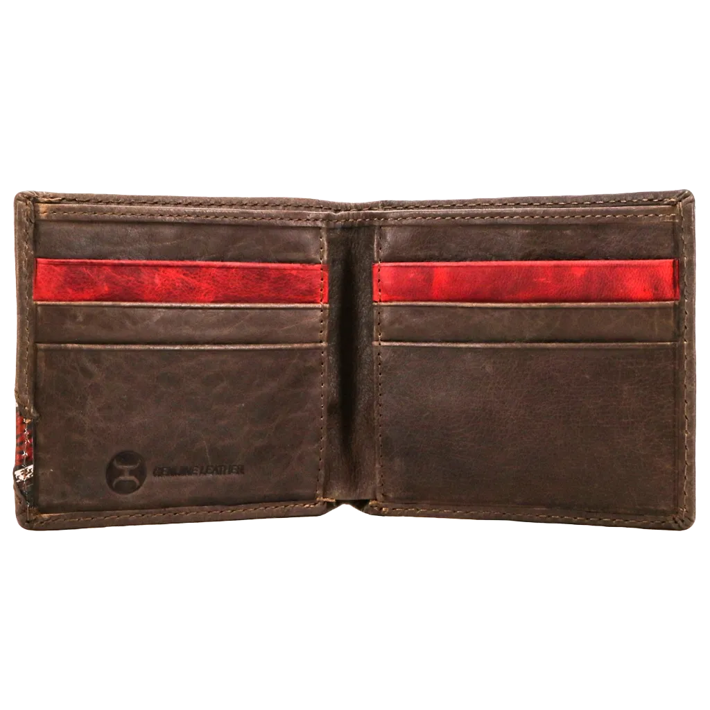Hooey Original Nomad Print Inlay Brown Bifold Wallet HBF014-BRRD