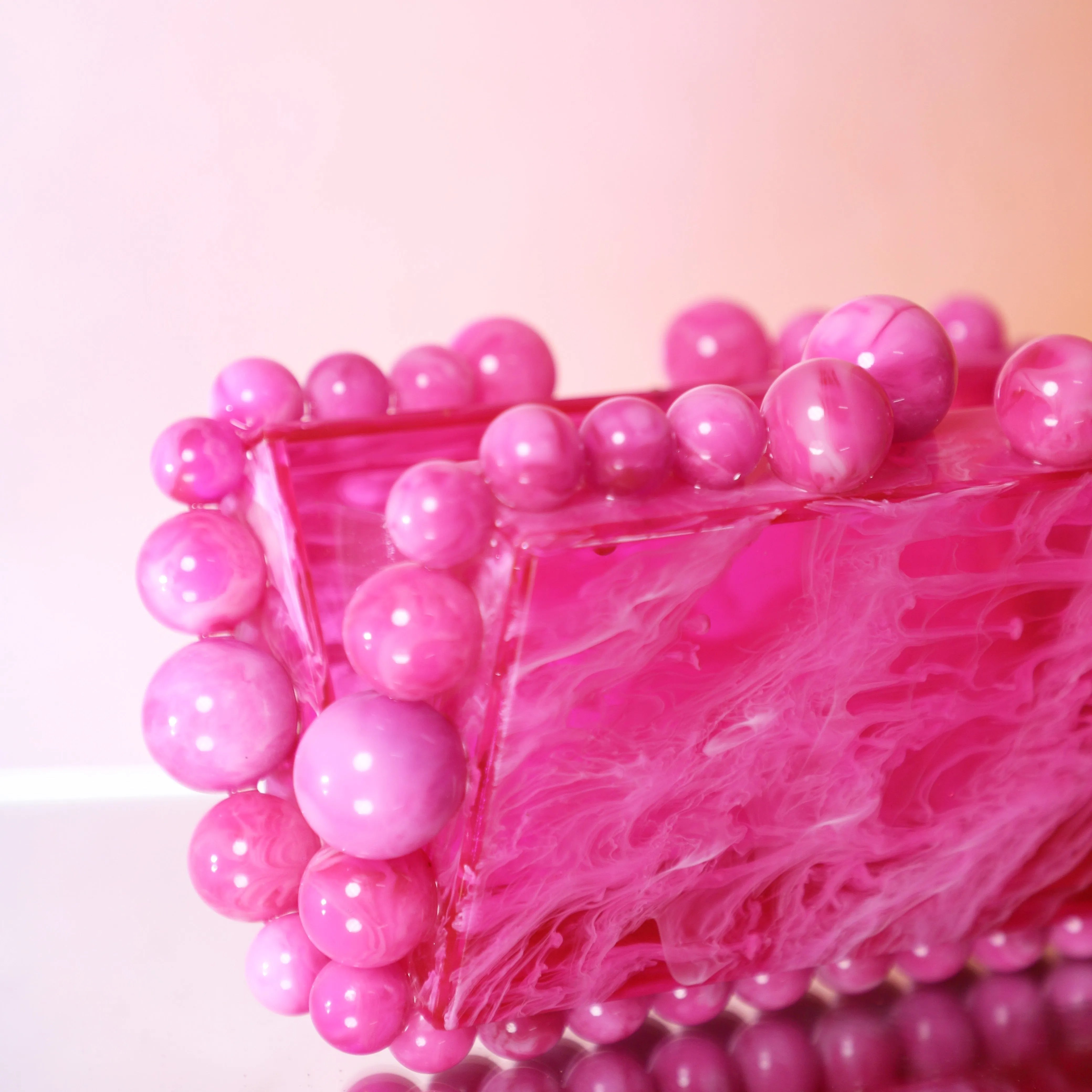 Hot Pink Statement Acrylic Clutch