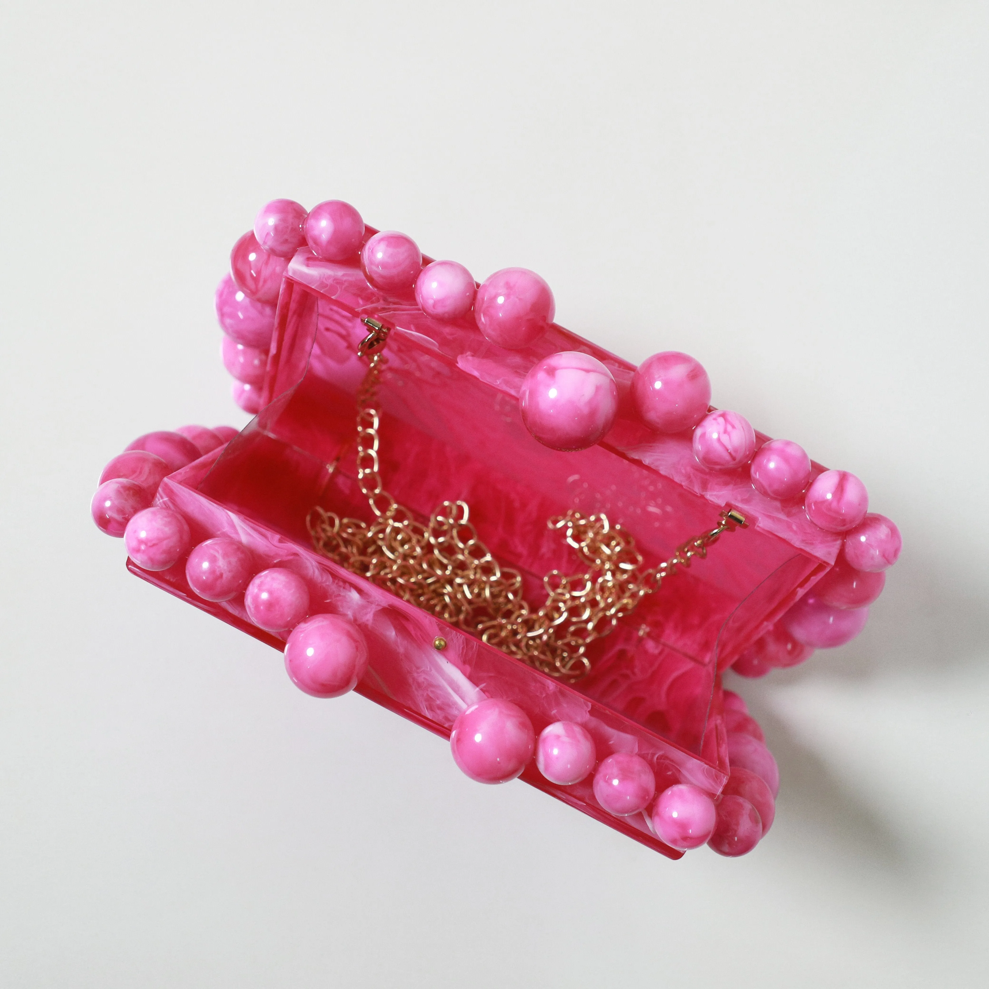 Hot Pink Statement Acrylic Clutch