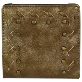 Justin Ladies Distressed Bronze Bifold Wallet with Wristlet