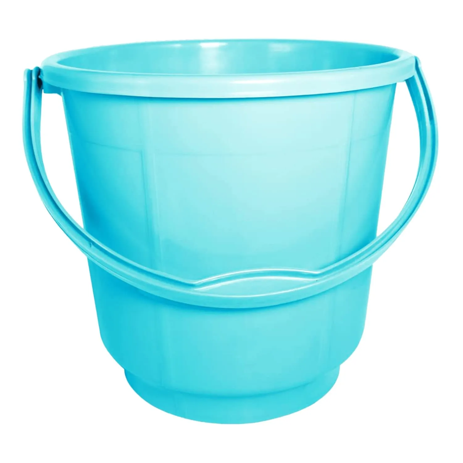 Kuber Industries 2 Pieces Unbreakable Strong Plastic Bathroom Bucket 13 LTR (Green & Blue) -CTKTC37917