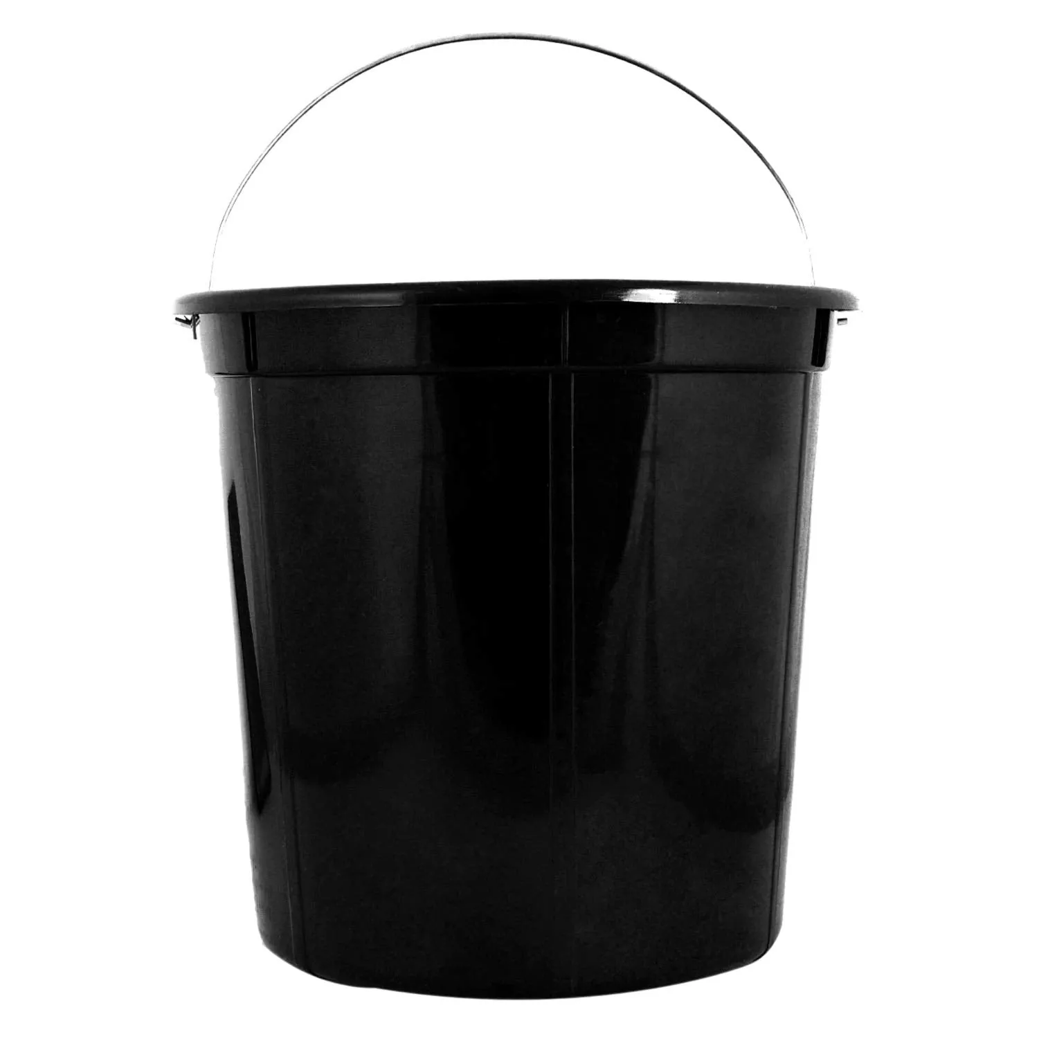 Kuber Industries Bucket For Bathroom|Unbreakable Plastic Bucket|Bathroom Bucket|Dustbin Bucket|Recycle Bin Basket (Black)