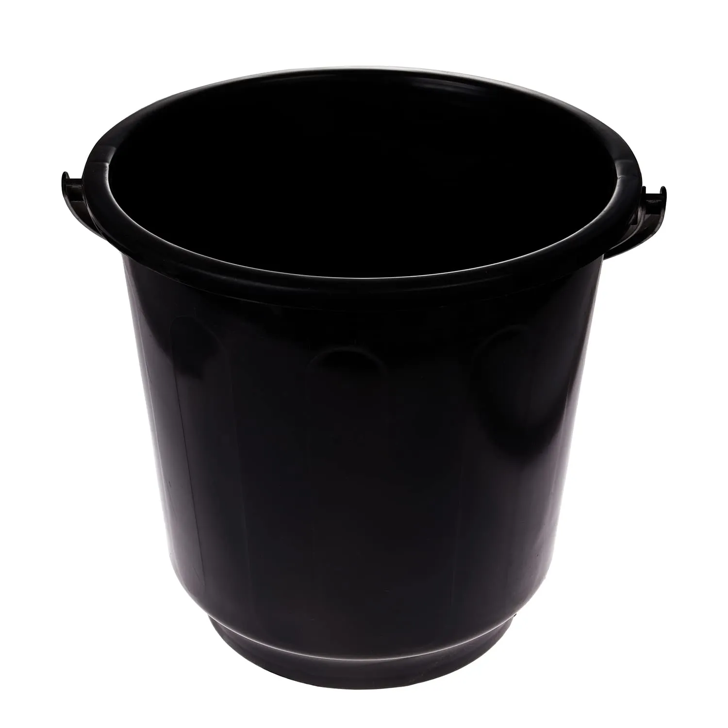 Kuber Industries Bucket|Plastic Bucket for Bathroom|Bucket for Bathing|Unbreakable Bucket with Handle|16 Liter|Pack of 2 (Black & Pink)