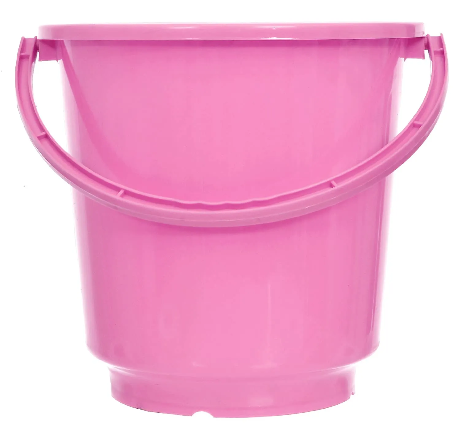 Kuber Industries Bucket|Plastic Bucket for Bathroom|Bucket for Bathing|Unbreakable Bucket with Handle|16 Liter|Pack of 2 (Pink)