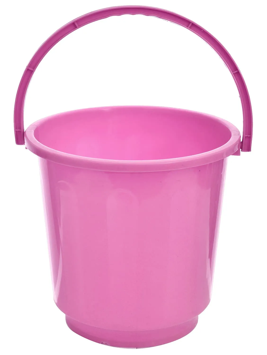 Kuber Industries Bucket|Plastic Bucket for Bathroom|Bucket for Bathing|Unbreakable Bucket with Handle|16 Liter|Pack of 2 (Pink)