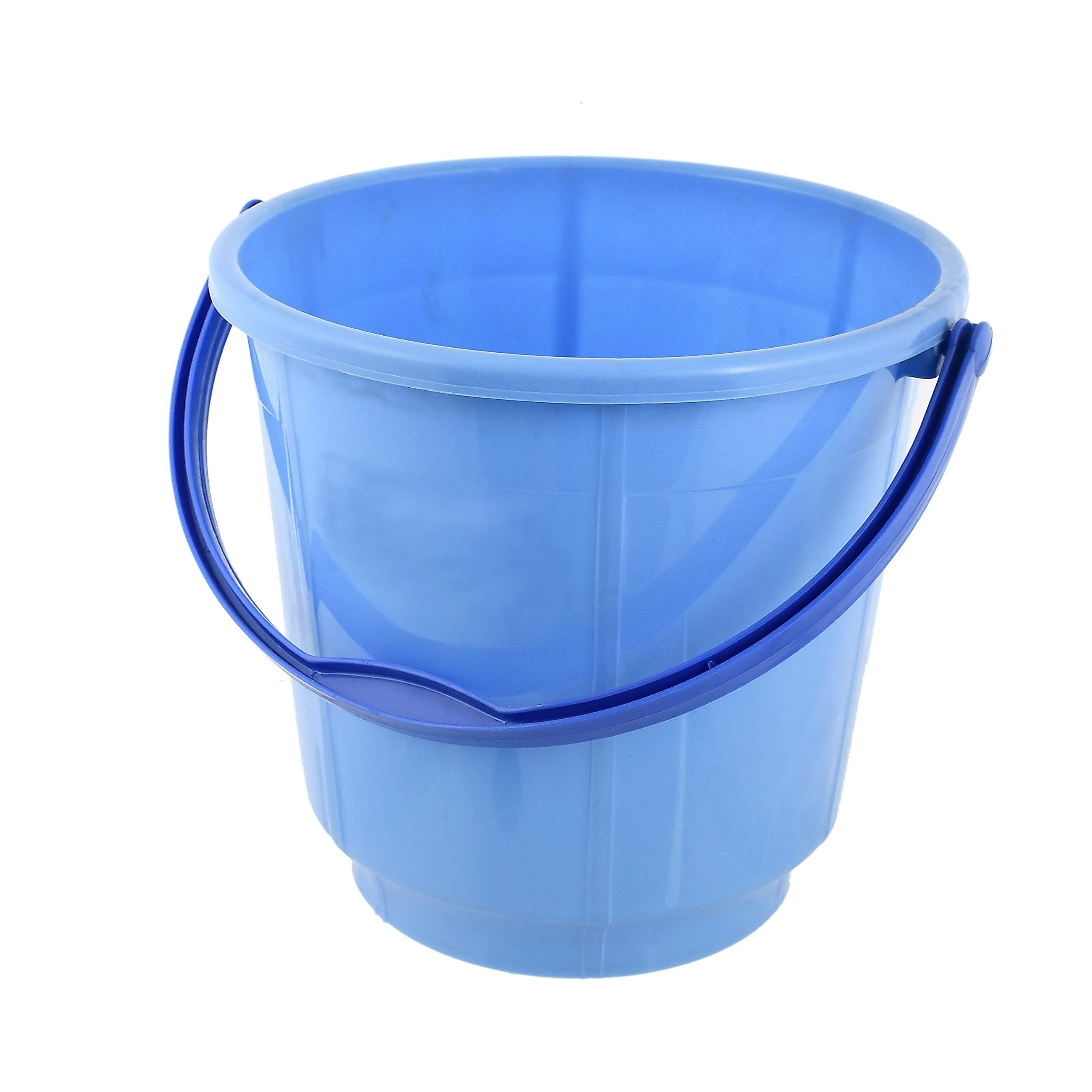 Kuber Industries Multipurpose Plastic Bucket with Lid 18 LTR (Blue)-Pack of 2-KUBMART15234