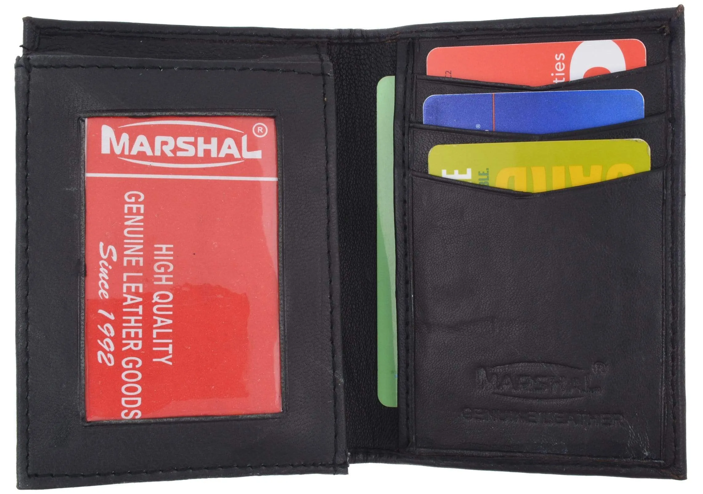 L-Shape Flap Up Lambskin Leather Wallet with ID and Credit Card 139