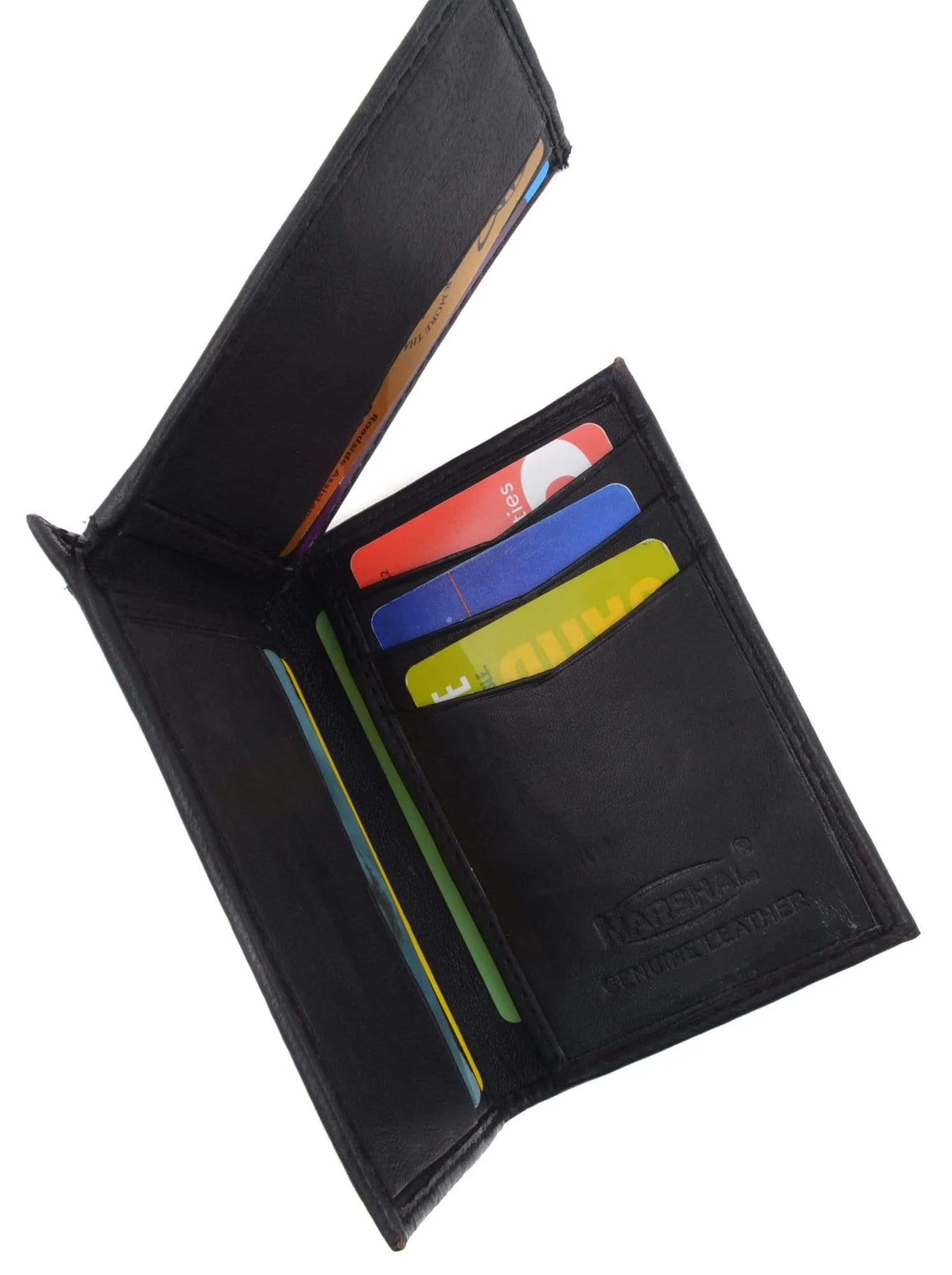 L-Shape Flap Up Lambskin Leather Wallet with ID and Credit Card 139