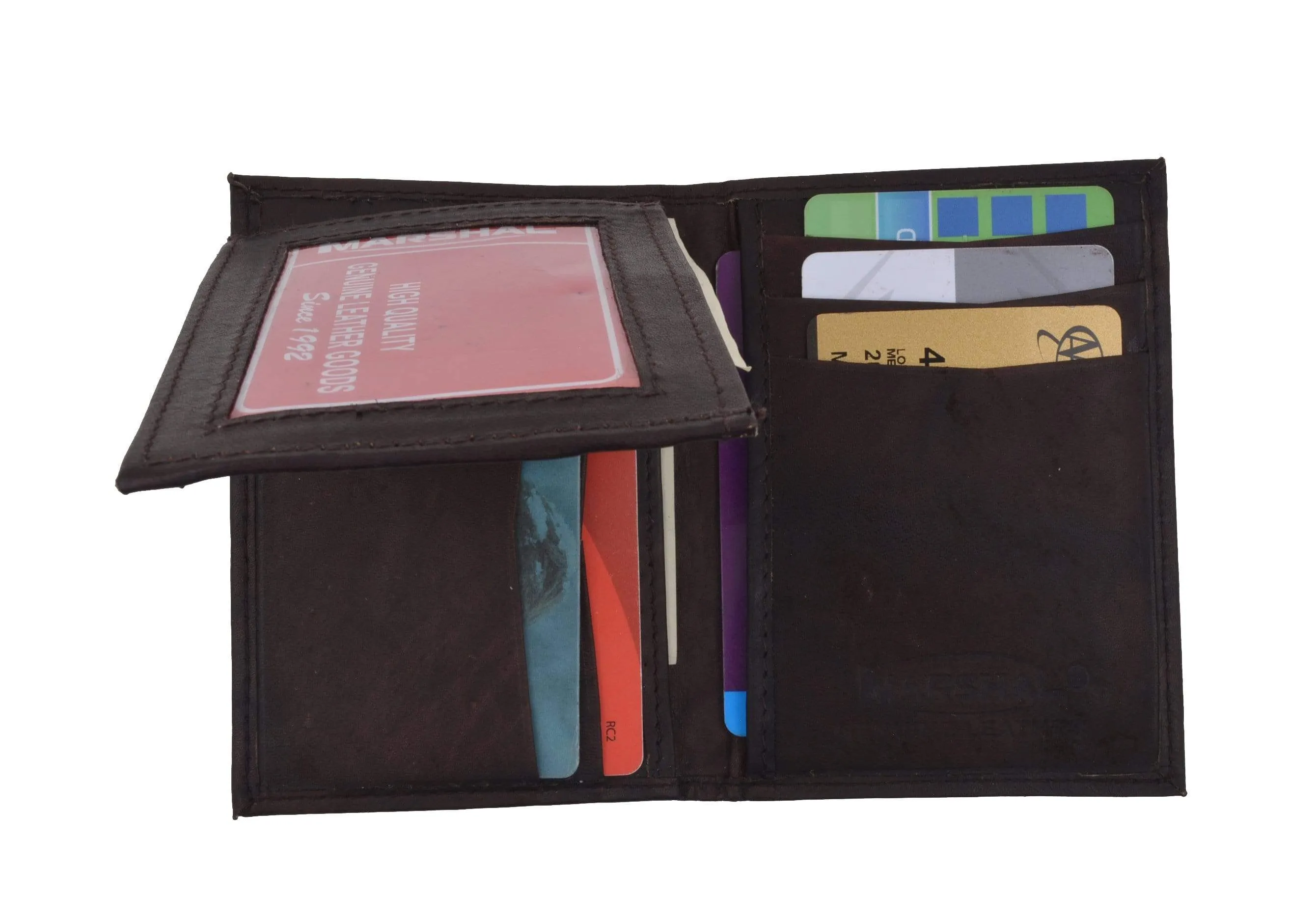 L-Shape Flap Up Lambskin Leather Wallet with ID and Credit Card 139