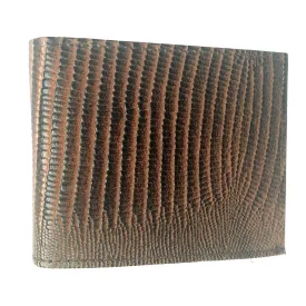 Leather Impressions Lizard Print Leather Bi-fold Wallet