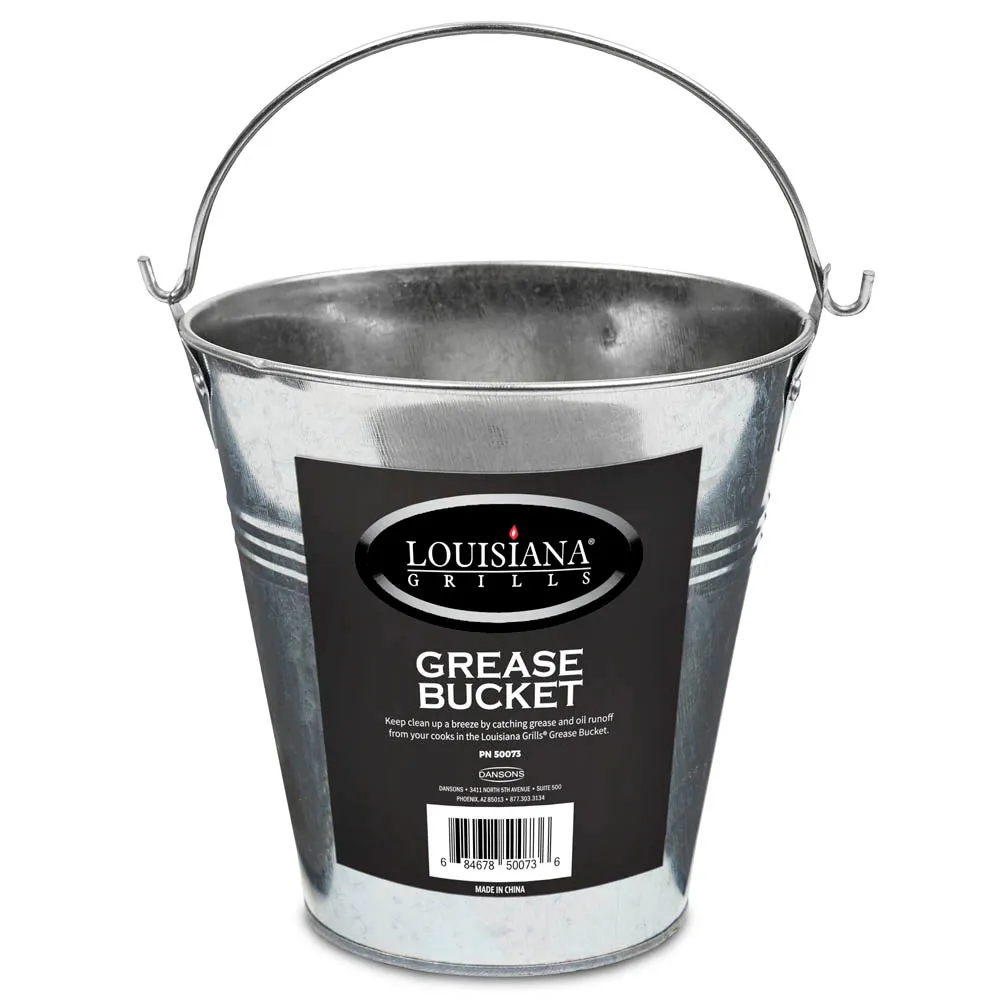 Louisiana Grills Replacement Grease Bucket 2 Quart Galvanized Steel 50073