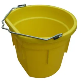Master Rancher MR20QP/FSB-YEL 20-Quart Yellow Flat Back Sided Utility Bucket Pail - Quantity of 2