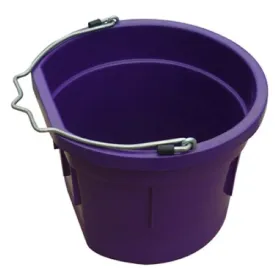 Master Rancher MR8QP/FSB-PURP 8-Quart Purple Poly Resin Farm & Ranch Flat Sided Utility Bucket Pail - Quantity of 6