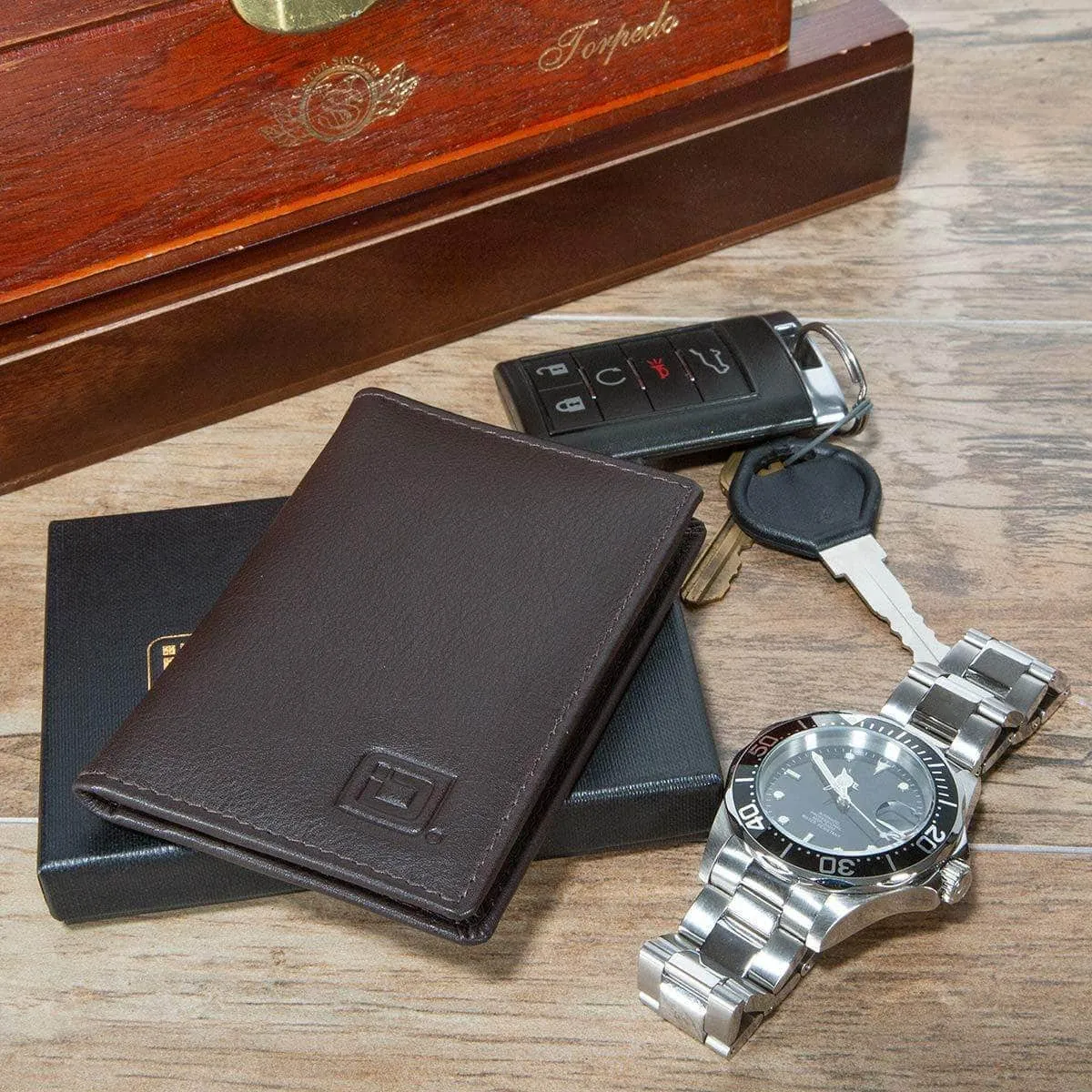 Mens 6 Slot Bifold Card Wallet