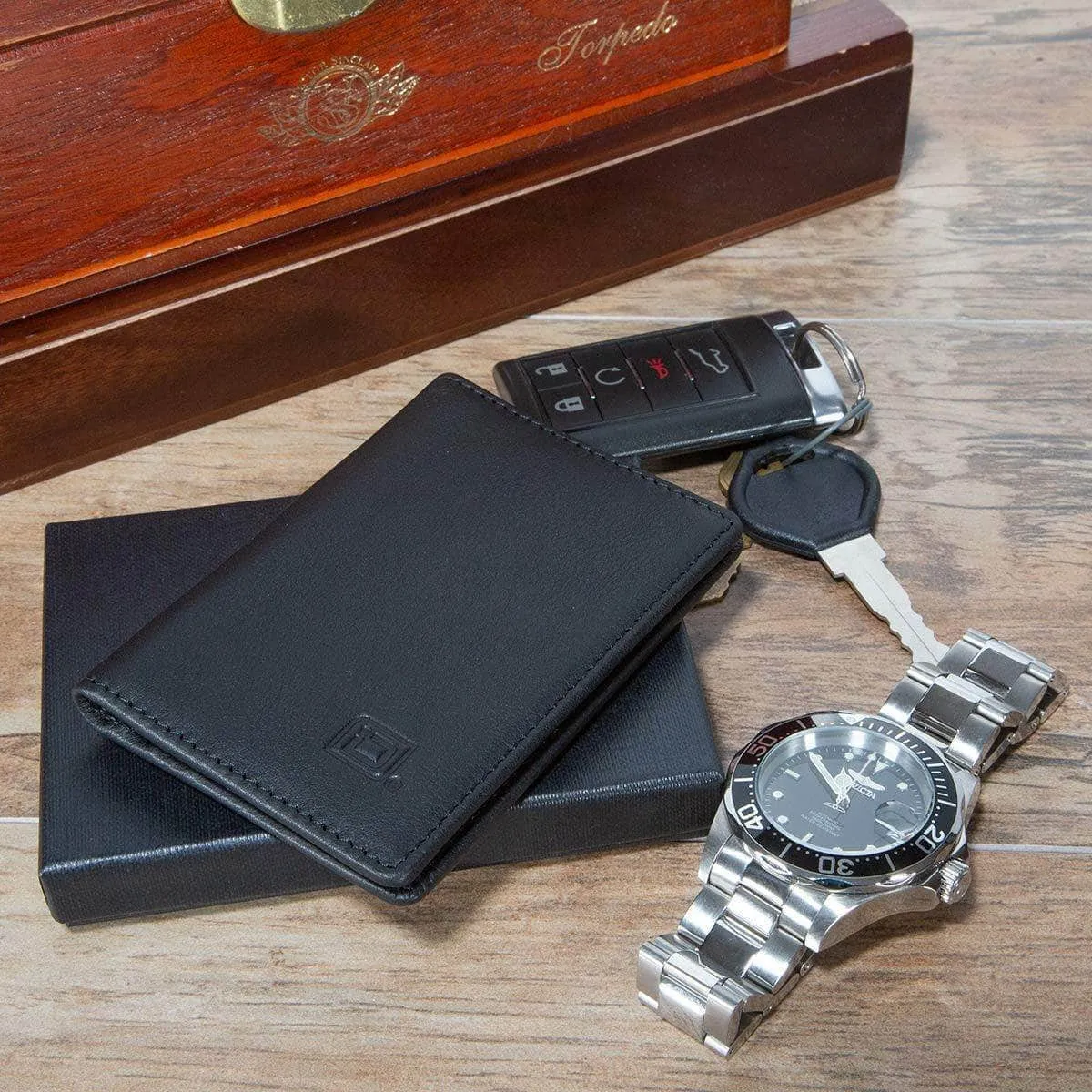 Mens 6 Slot Bifold Card Wallet