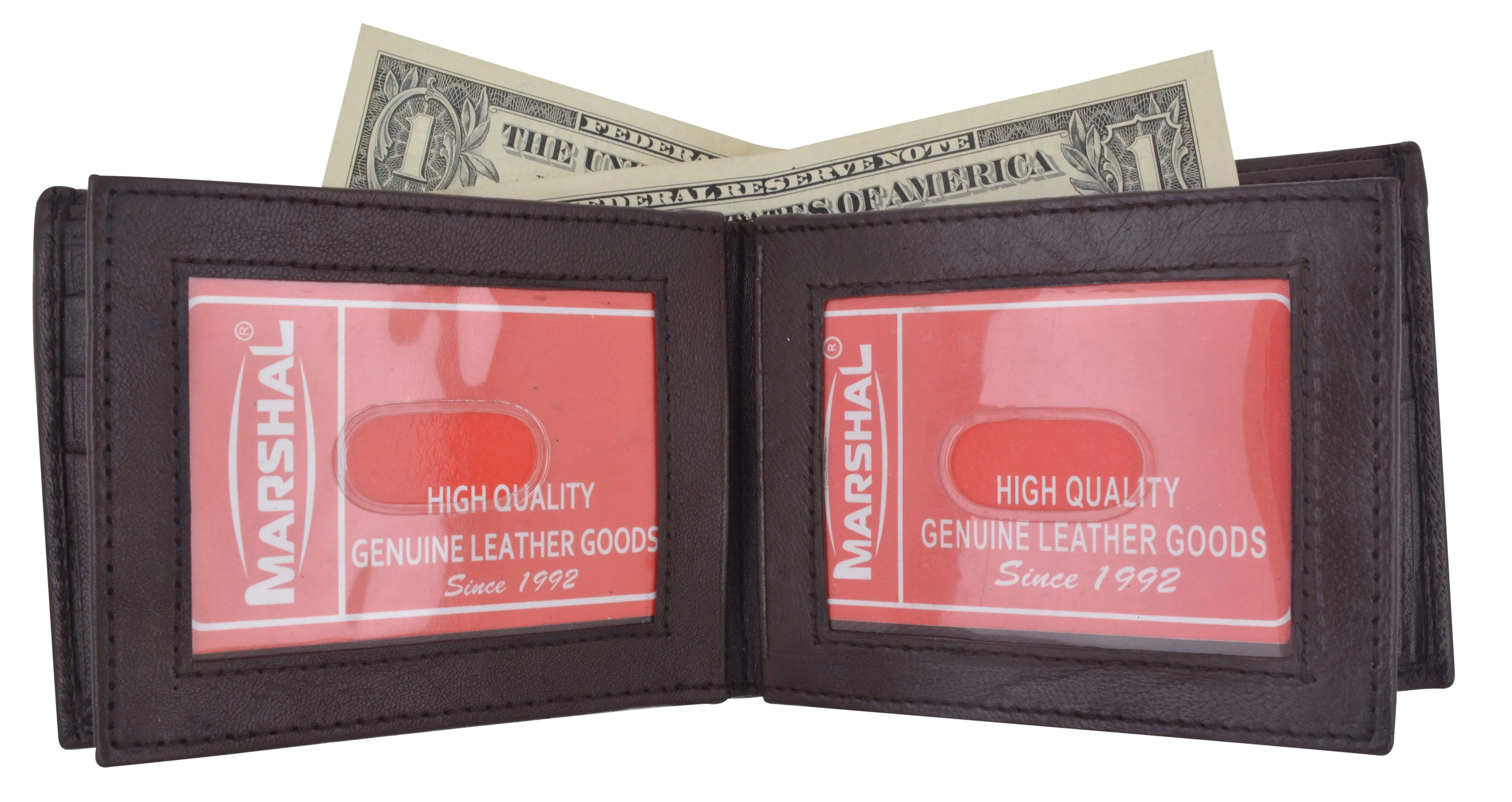 Men's Genuine Lamb Leather Multi Pocket Wallet 1852