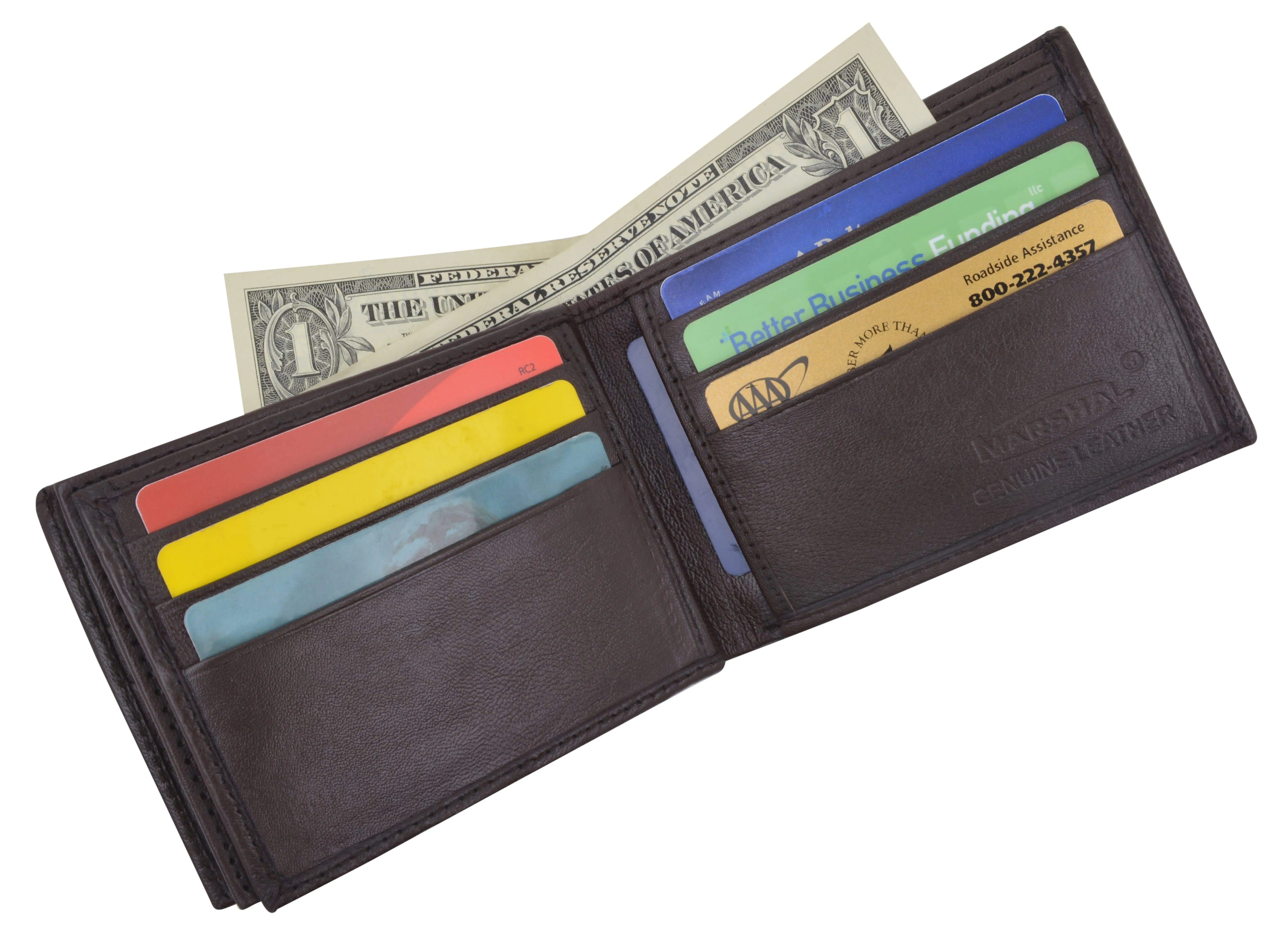 Men's Genuine Lamb Leather Multi Pocket Wallet 1852