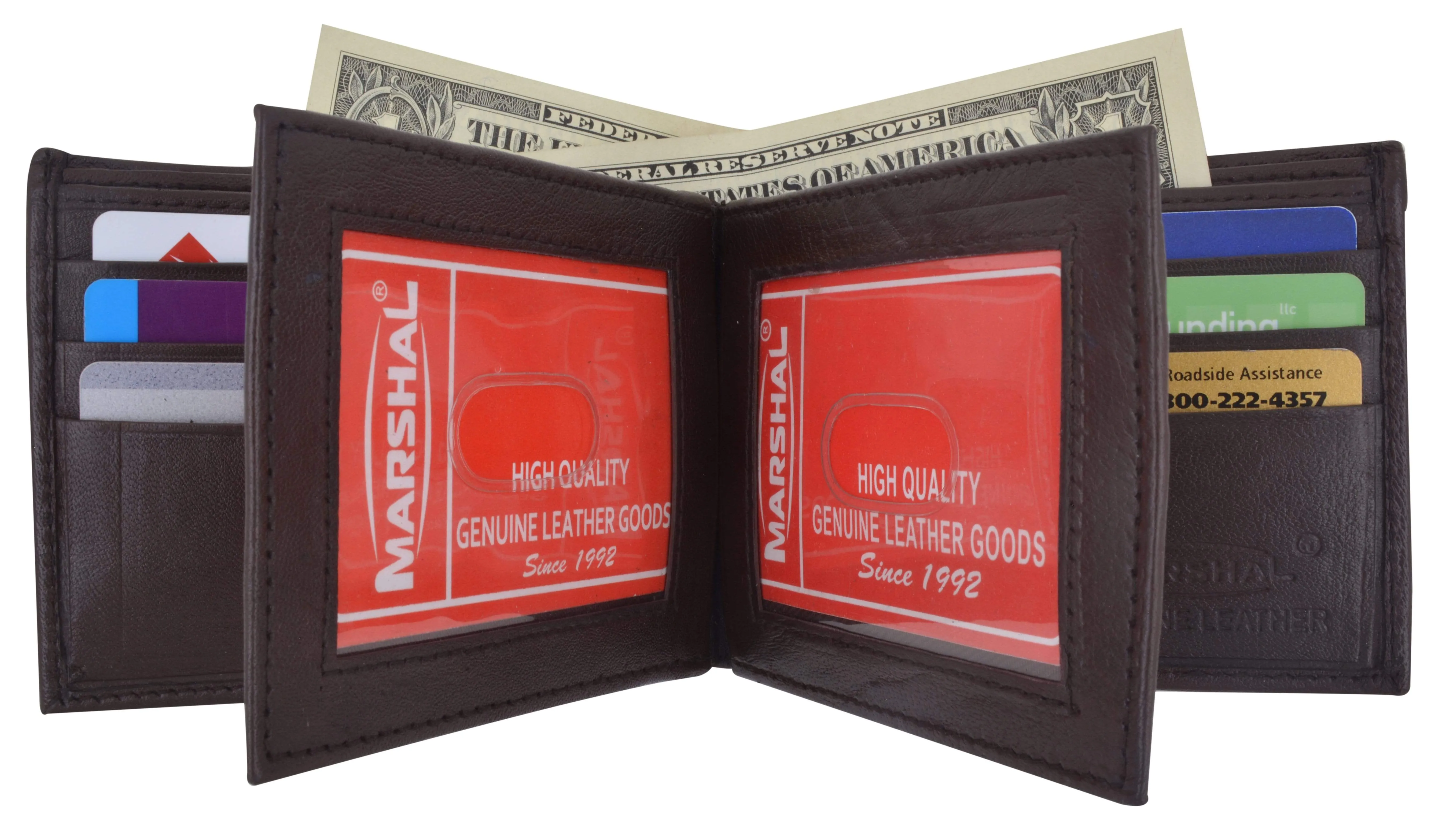 Men's Genuine Lamb Leather Multi Pocket Wallet 1852