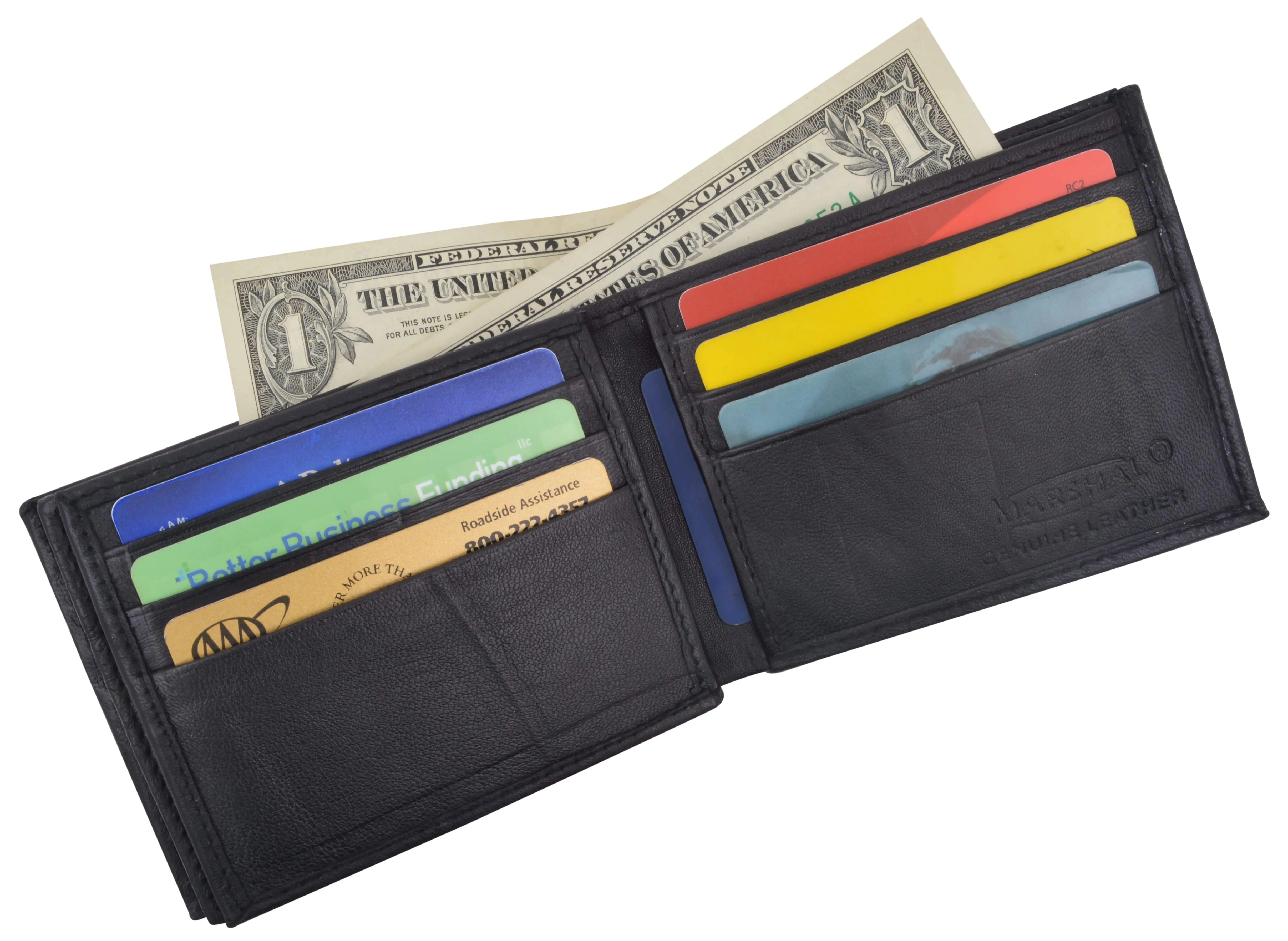 Men's Genuine Lamb Leather Multi Pocket Wallet 1852
