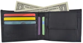 Mens Leather Change Pocket Bifold Wallet 1150
