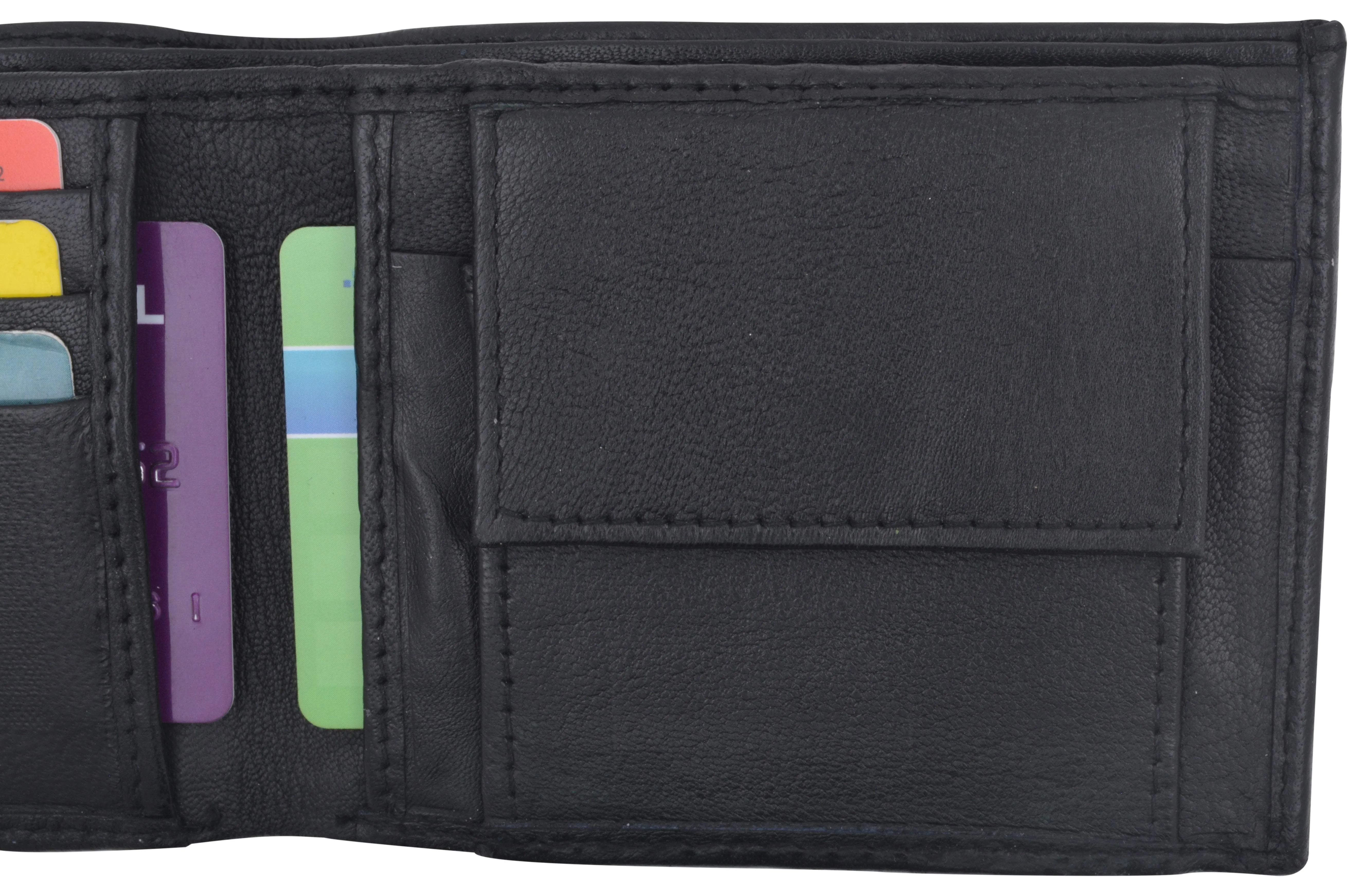 Mens Leather Change Pocket Bifold Wallet 1150