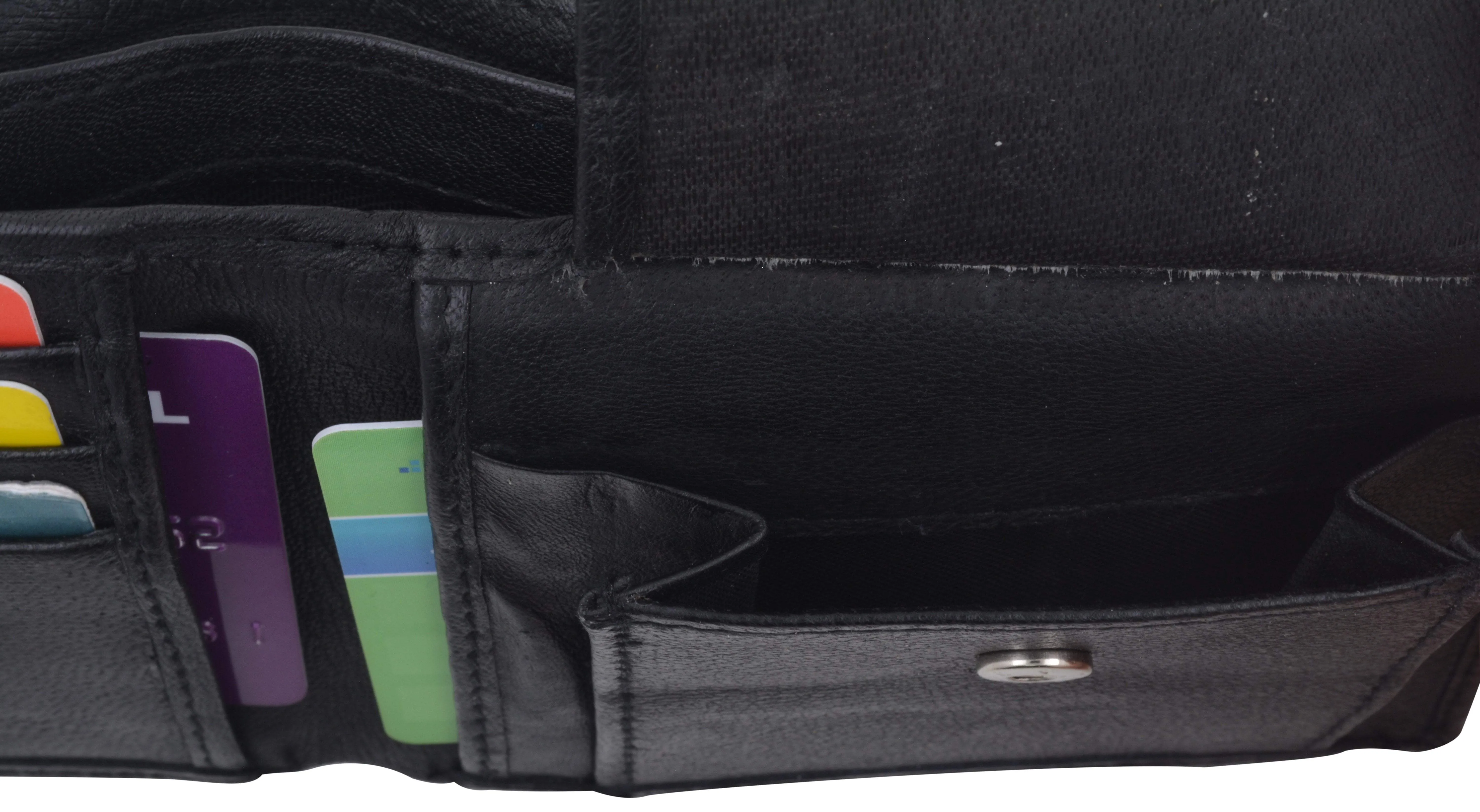 Mens Leather Change Pocket Bifold Wallet 1150