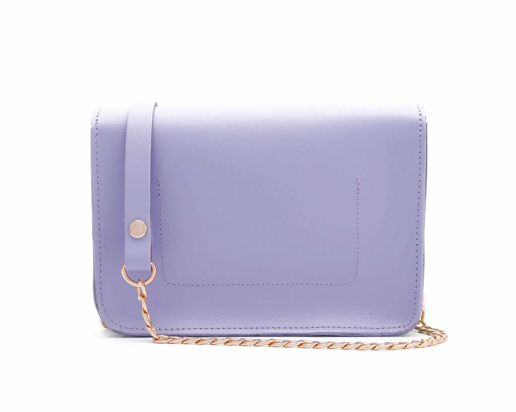 Mini lilac and mint chain clutch