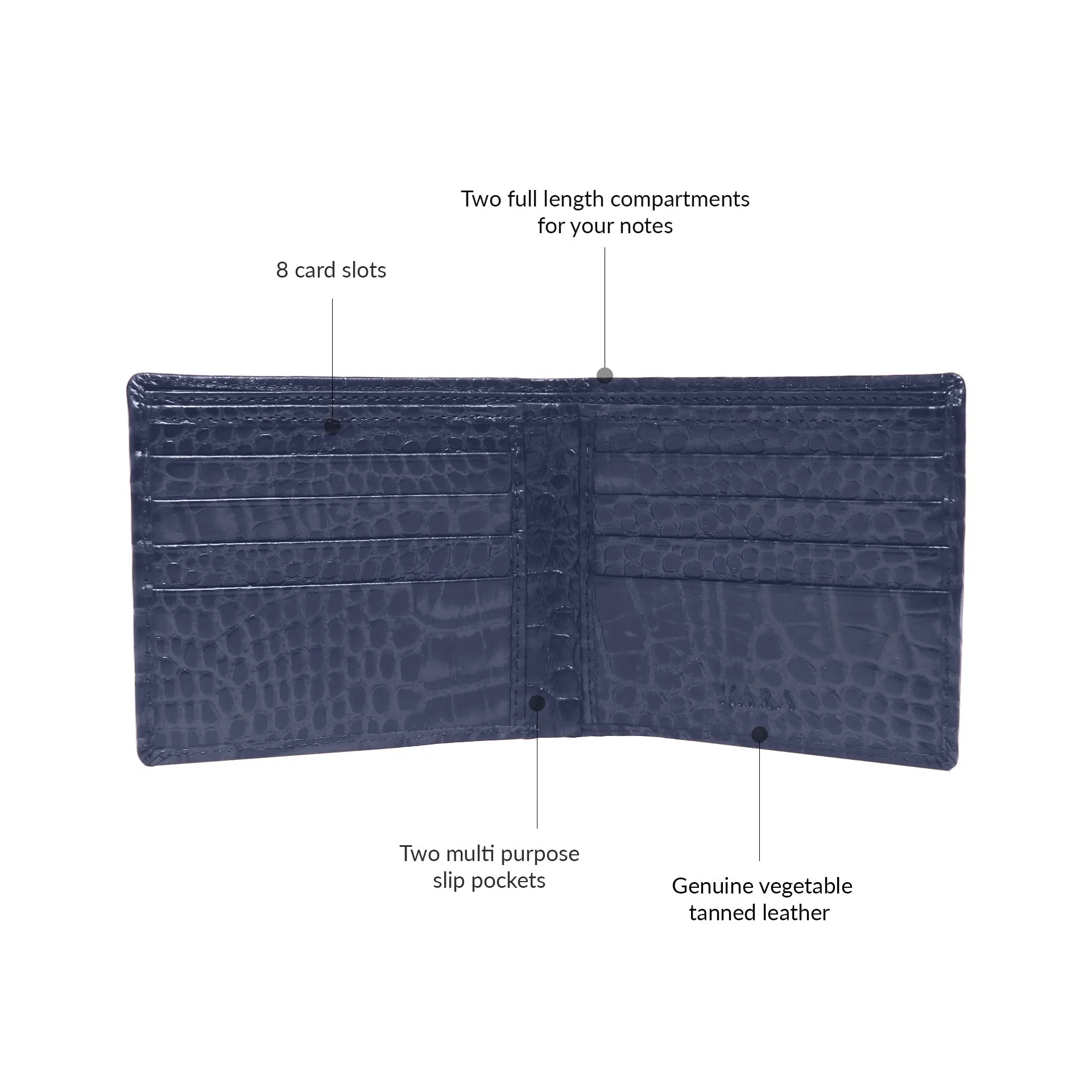 Navy 10148 Wallet & 10119 Cardholder Combo for Men