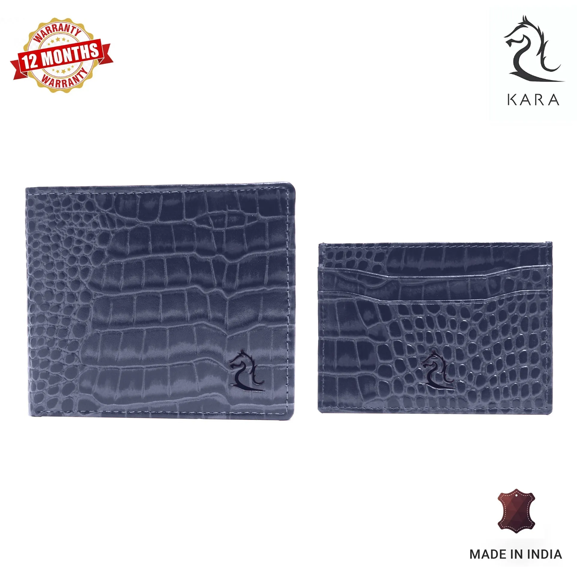 Navy 10148 Wallet & 10119 Cardholder Combo for Men
