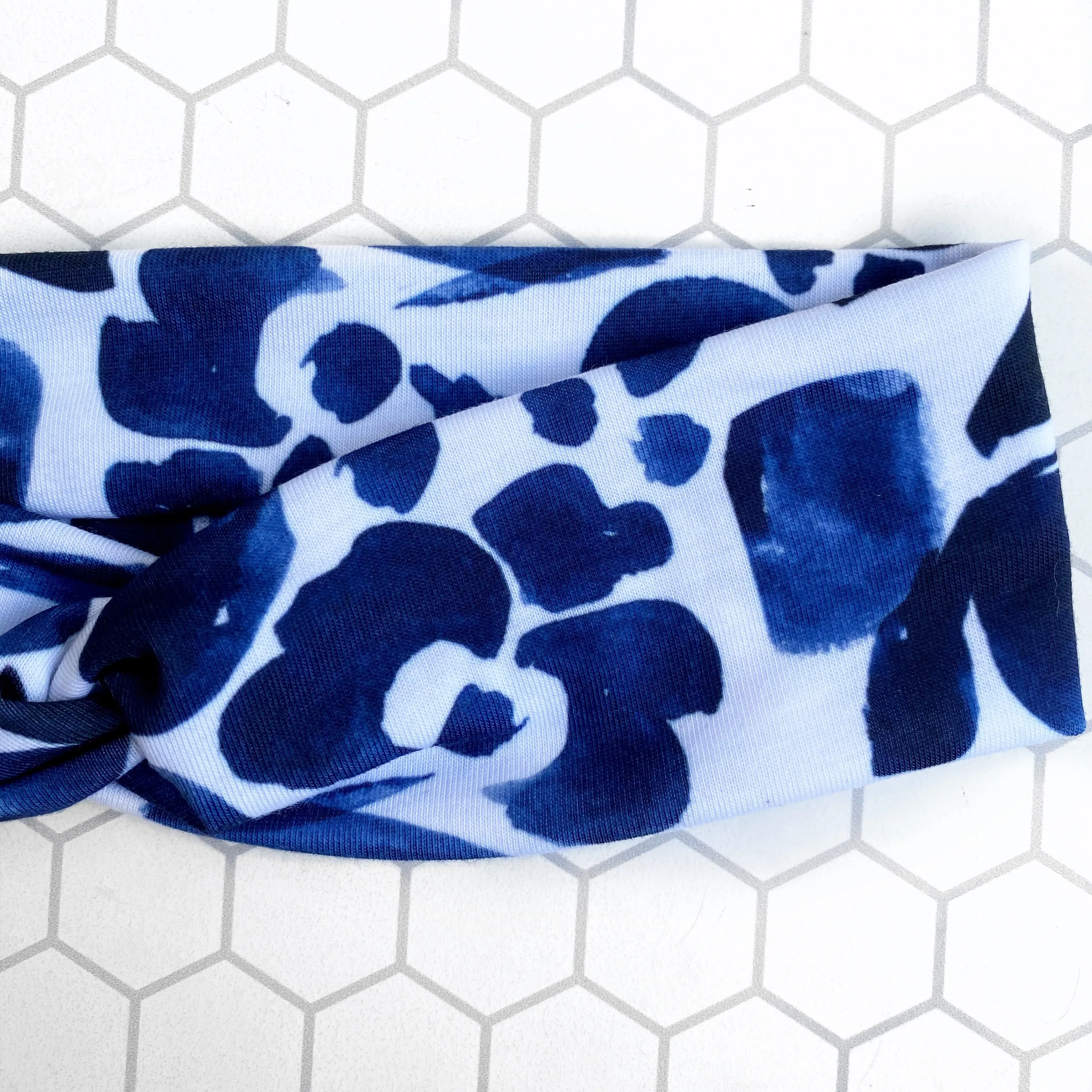 Navy Floral Knotties Headband