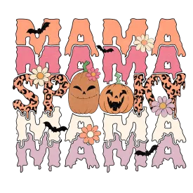 No shirt, mama heat transfer, spooky season