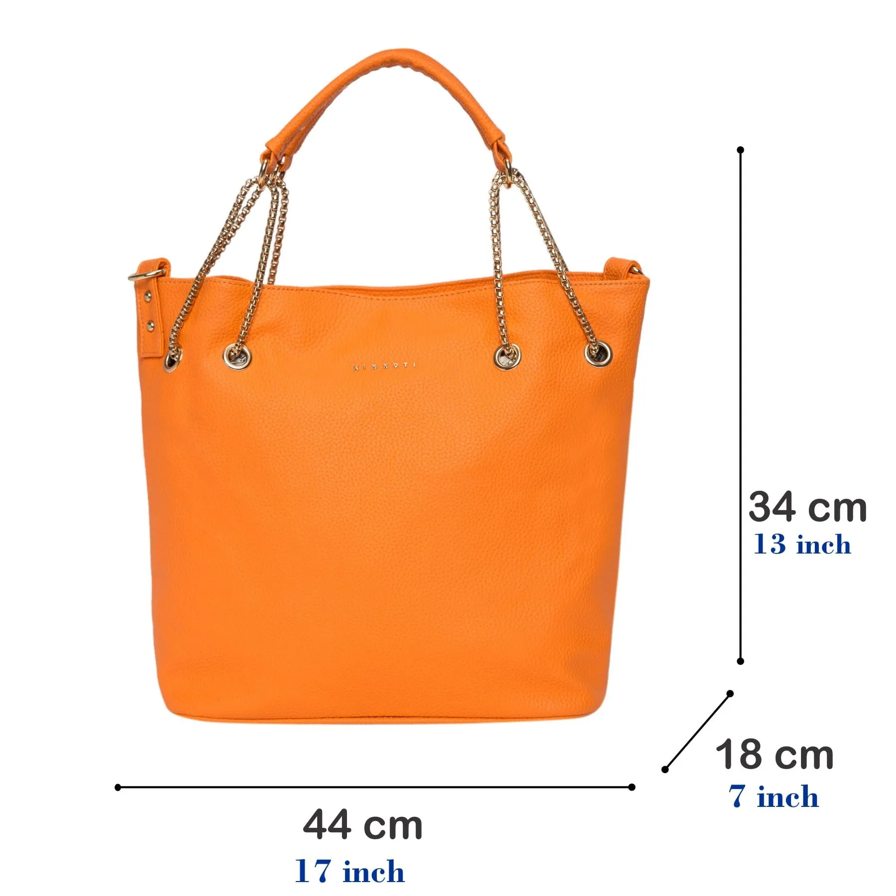 Orange Chain Tote Bag