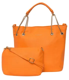 Orange Chain Tote Bag