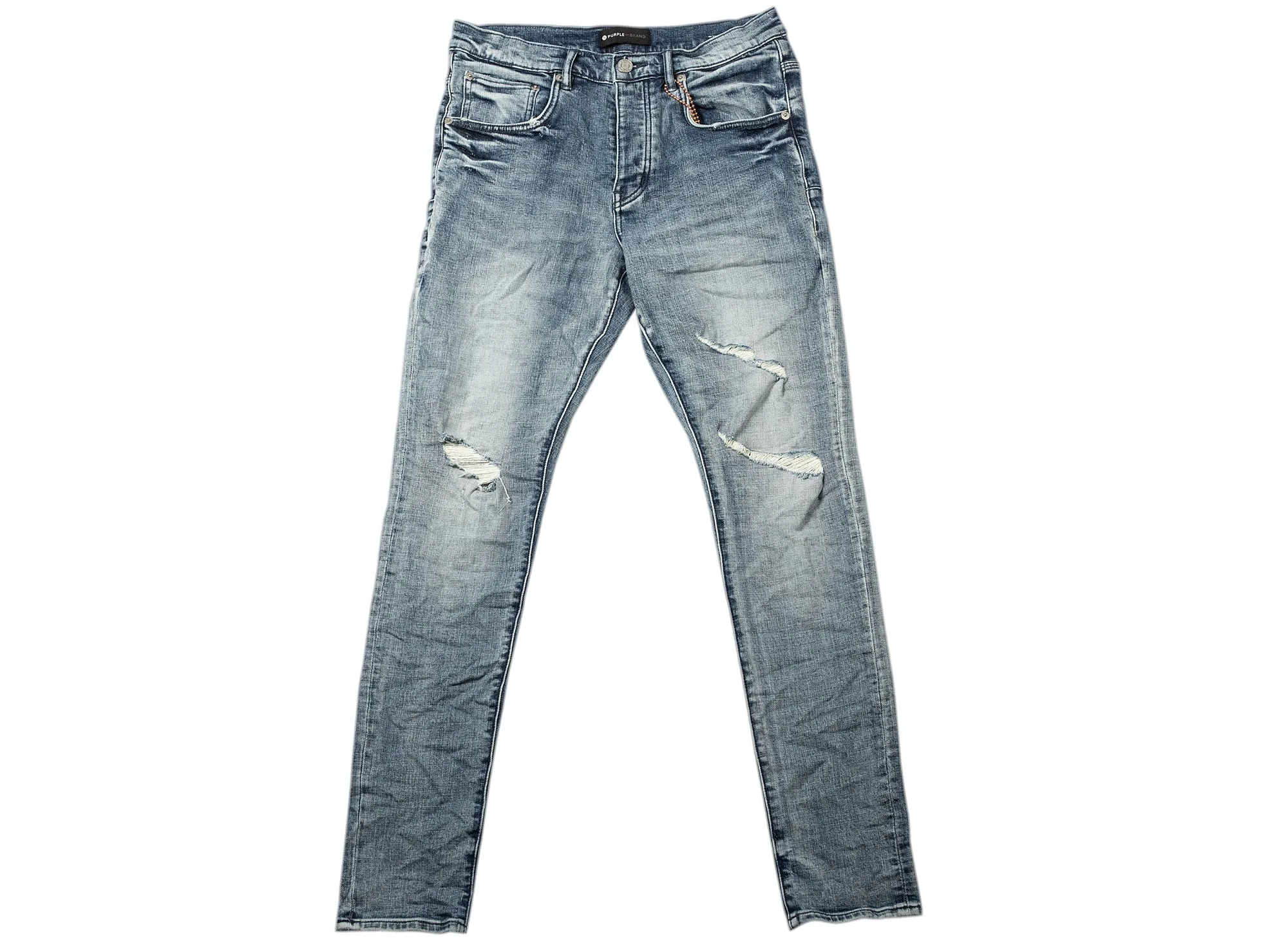 Purple Brand Faded Blue Distressed Jeans