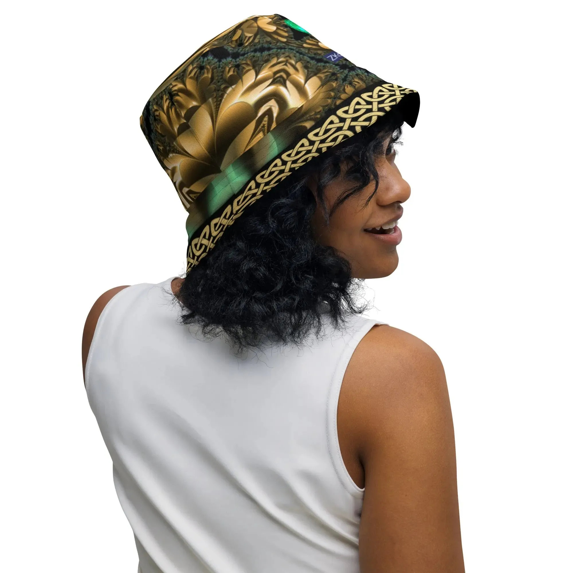 "Salutary Glow" Collection - Black Reversible Bucket Hat