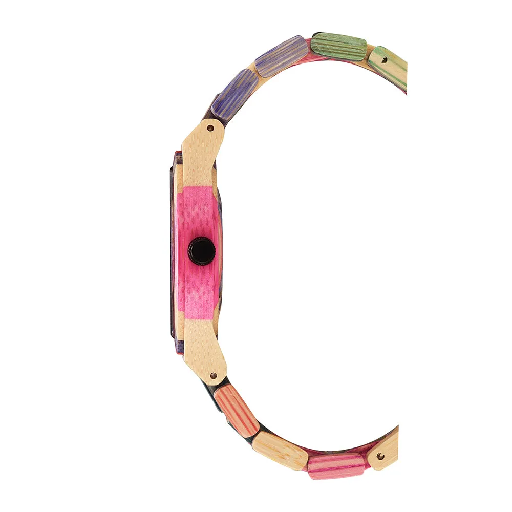 Rainbow Luxury Bamboo Wrist Watch