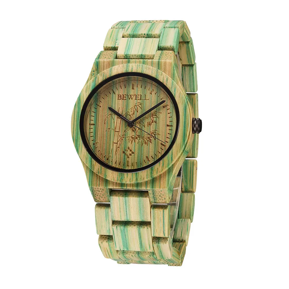 Rainbow Luxury Bamboo Wrist Watch
