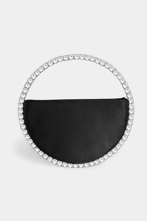Rhinestone Circle Wristlet